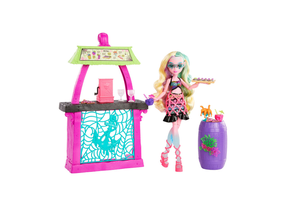 Monster High Scare-Adise Island Snack Shack Playset with Lagoona Blue Doll