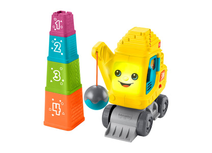 Fisher-Price Count and Stack Crane Learning Toy with Light-Up Blocks