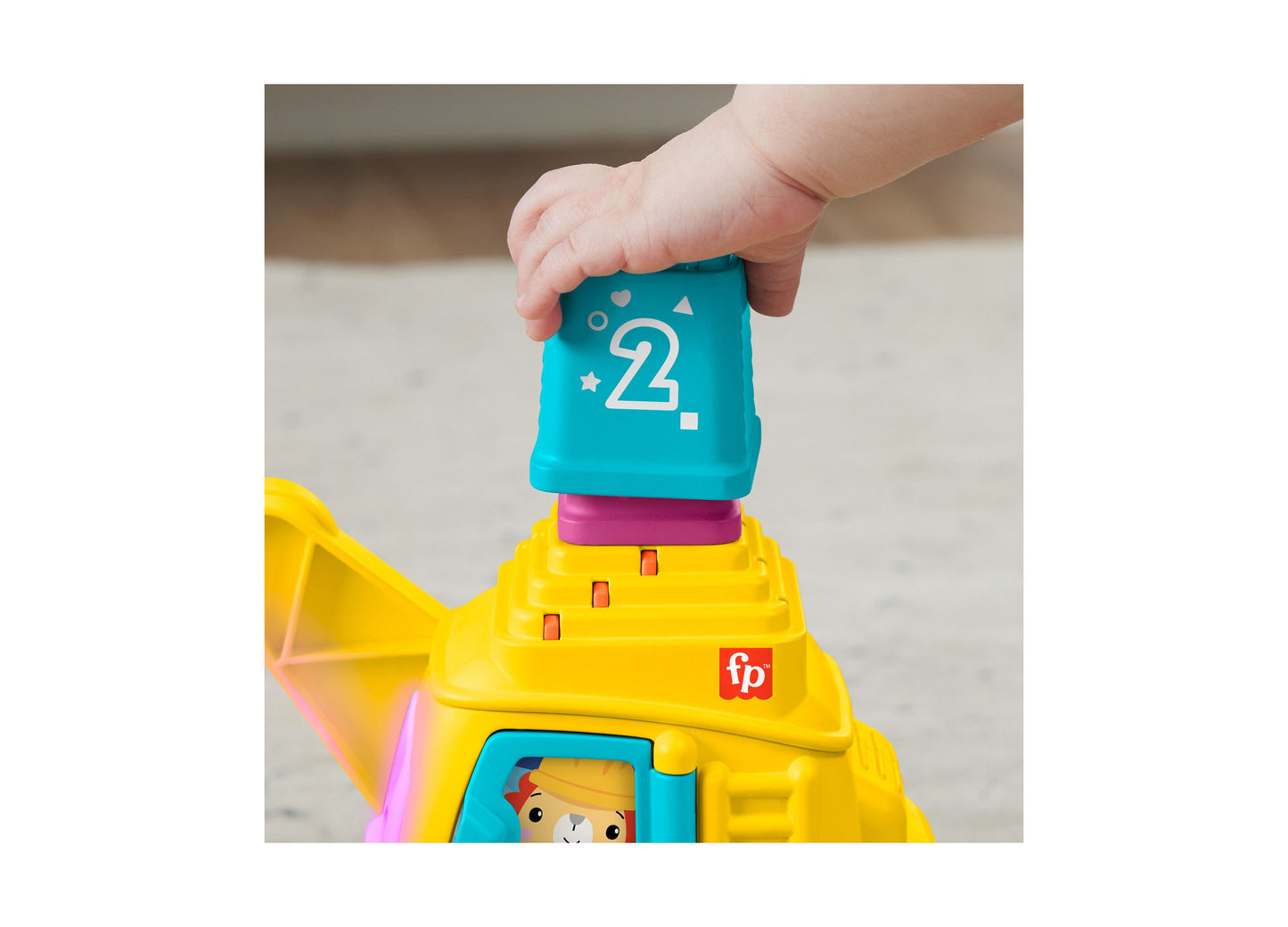 Fisher-Price Count and Stack Crane Learning Toy with Light-Up Blocks