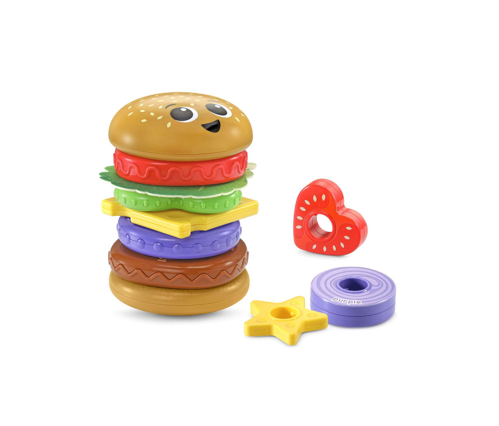 VTech 4-in-1 Learning Hamburger - Interactive Stacking and Puzzle Toy