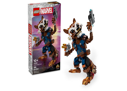 LEGO® Marvel Rocket & Baby Groot Minifigure Building Toy 76282, 566 Pieces