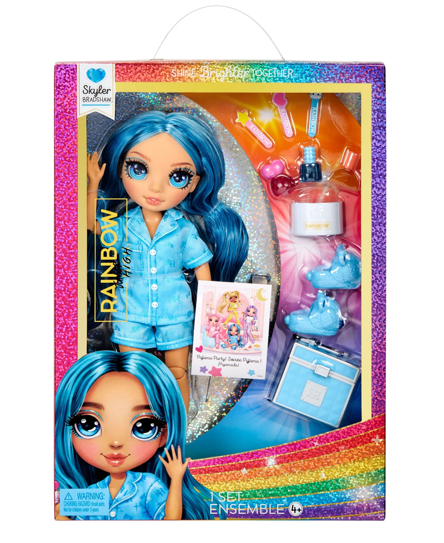 Rainbow High Junior High PJ Party Fashion Doll - Skyler Blue