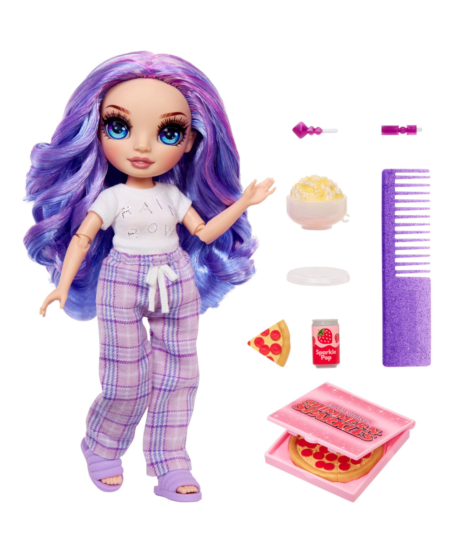 Rainbow High Junior High 9-inch PJ Party Fashion Doll - Violet with Purple Hair