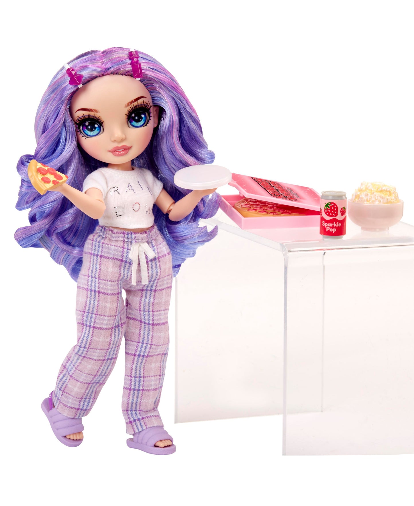 Rainbow High Junior High 9-inch PJ Party Fashion Doll - Violet with Purple Hair