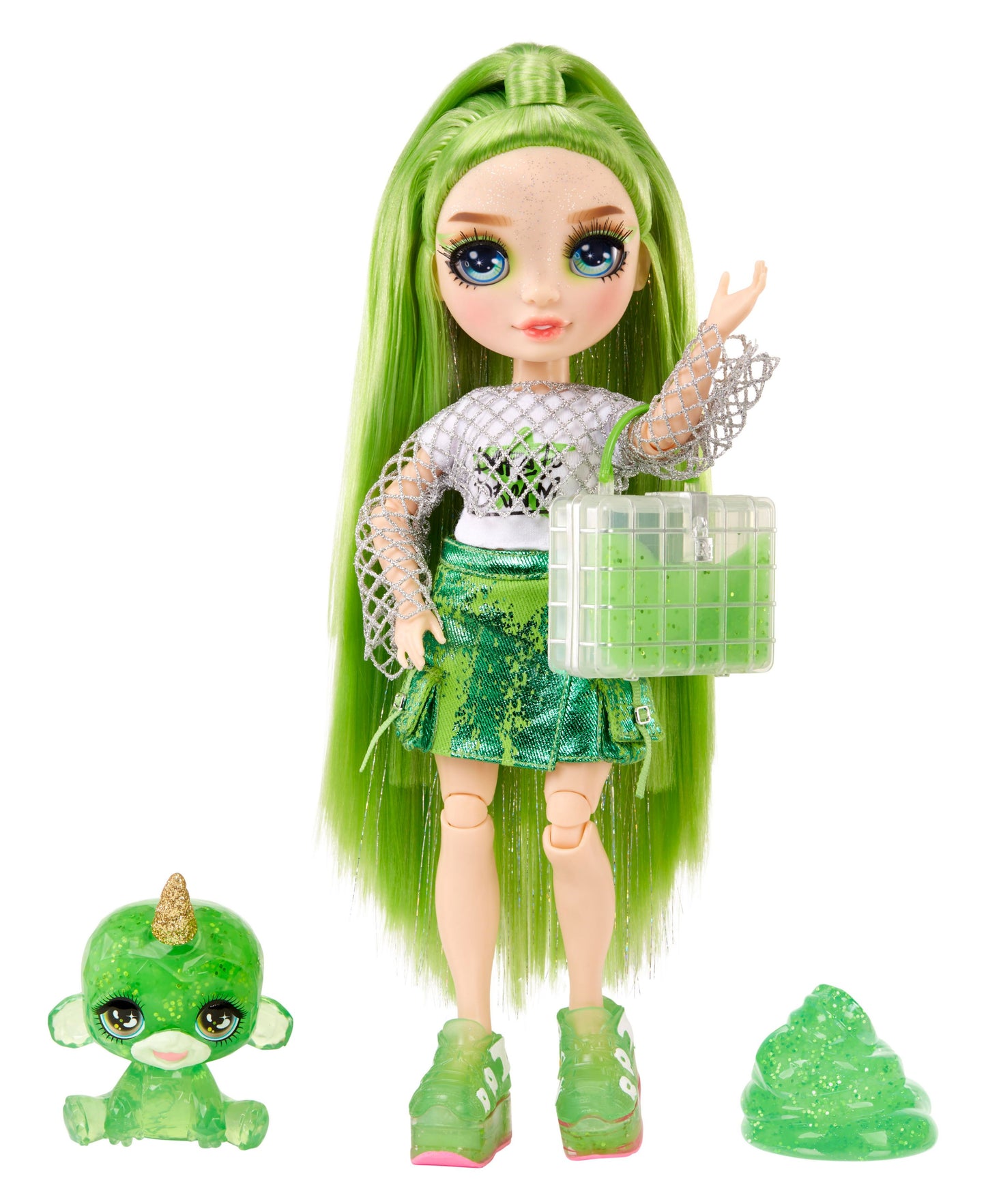 Rainbow High 11-inch Fashion Doll - Jade Hunter with Slime and Pet