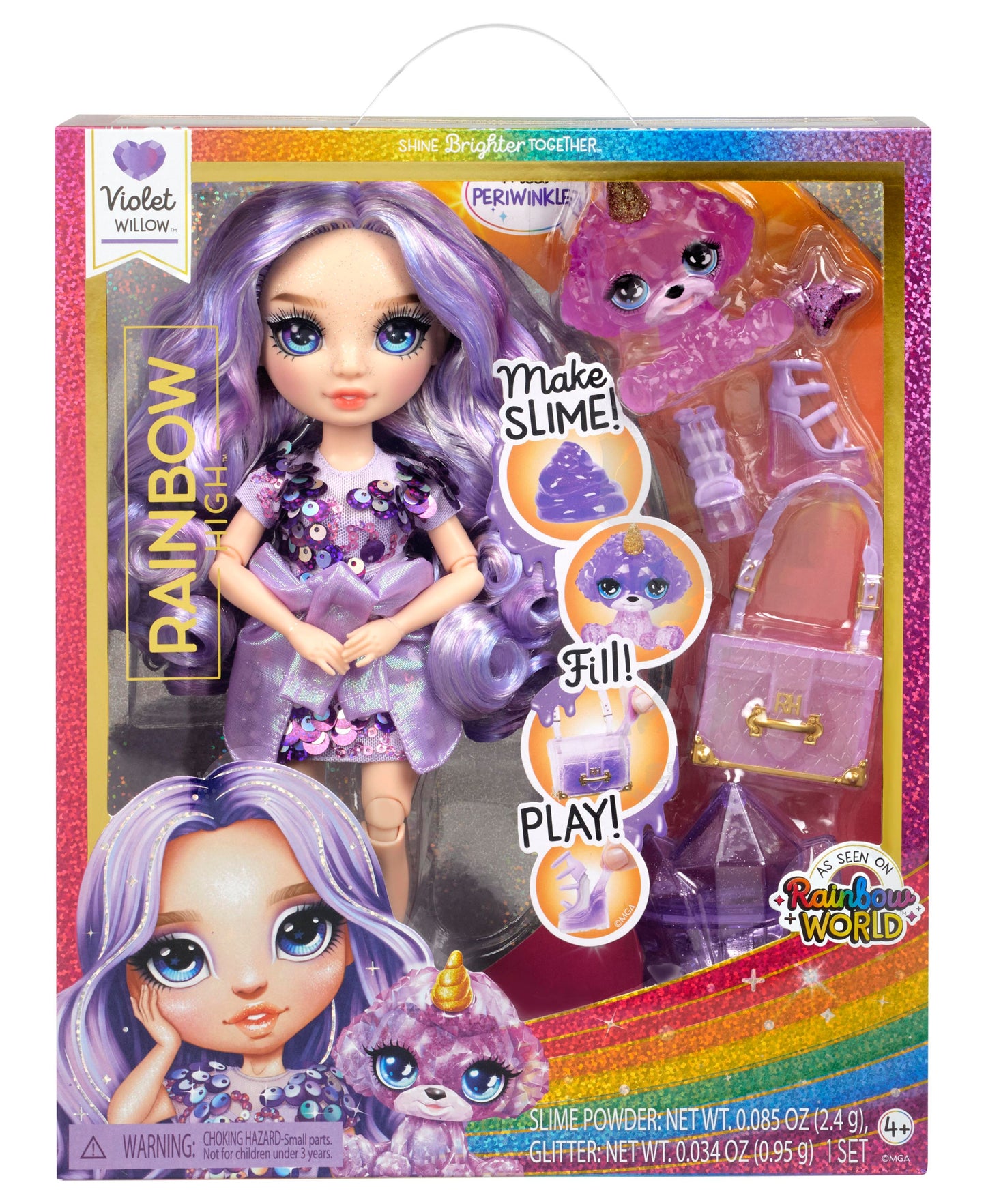 Rainbow High 11-inch Fashion Doll - Violet Willow with Slime Kit