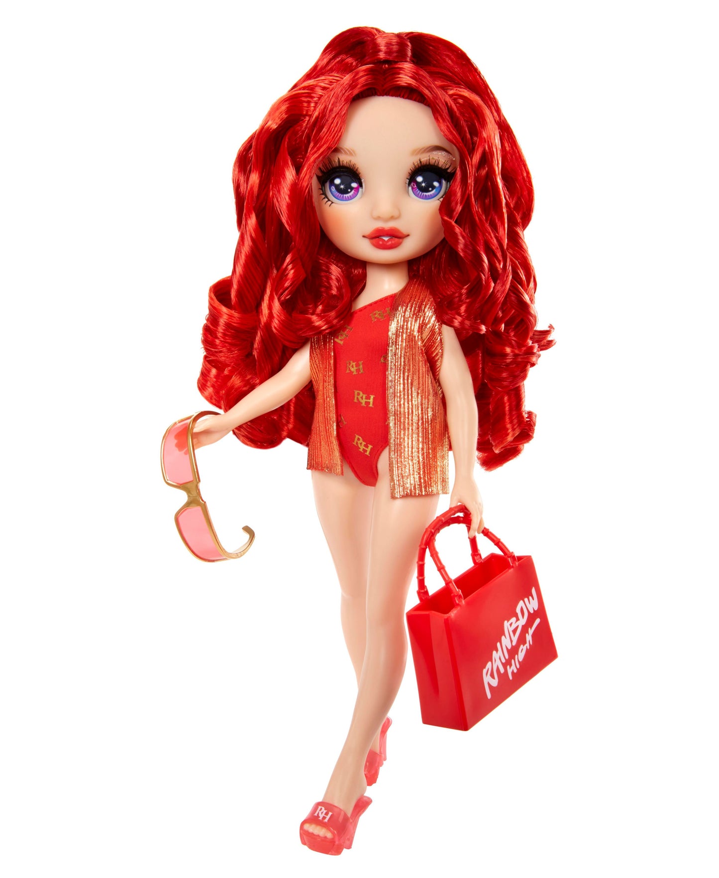 Rainbow High 11" Swim and Style Fashion Doll - Ruby with Red Curls