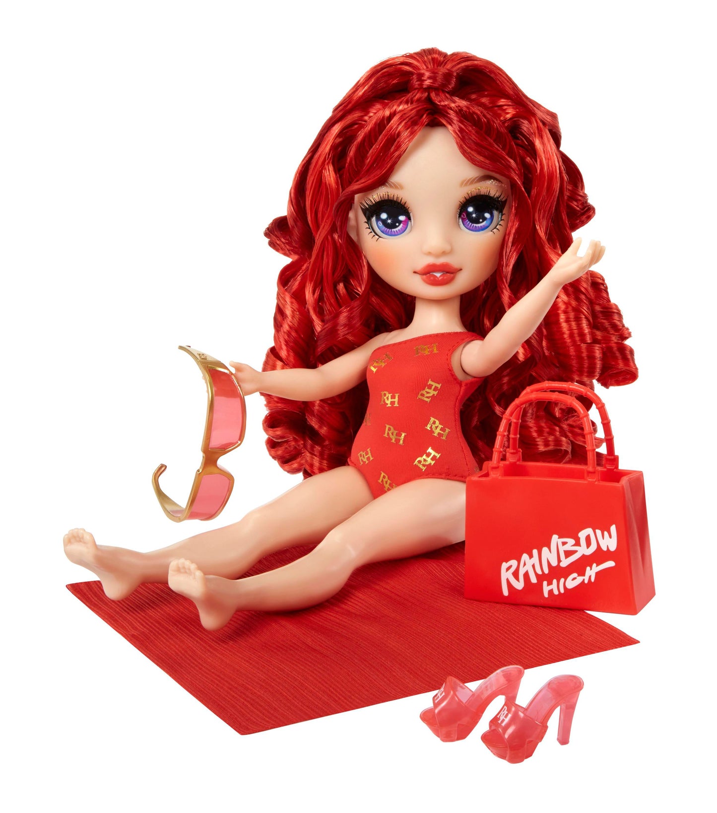 Rainbow High 11" Swim and Style Fashion Doll - Ruby with Red Curls