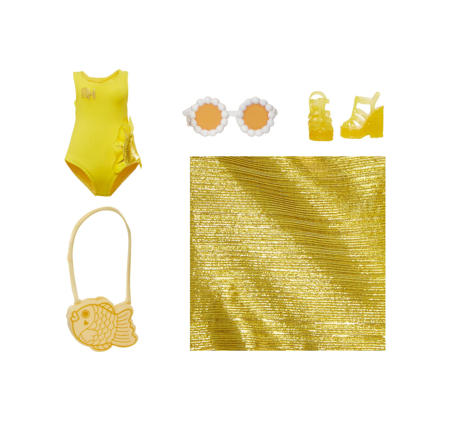 Rainbow High Swim and Style Fashion Doll - Sunny with Versatile Accessories