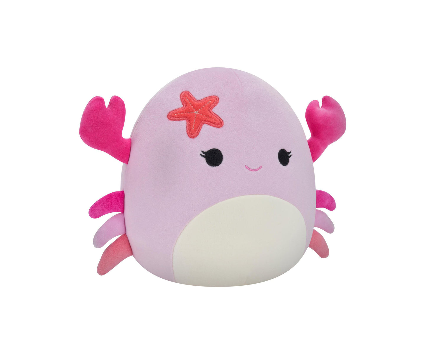 Squishmallows 8" Cailey Pink Crab with Starfish Pin Plush Toy