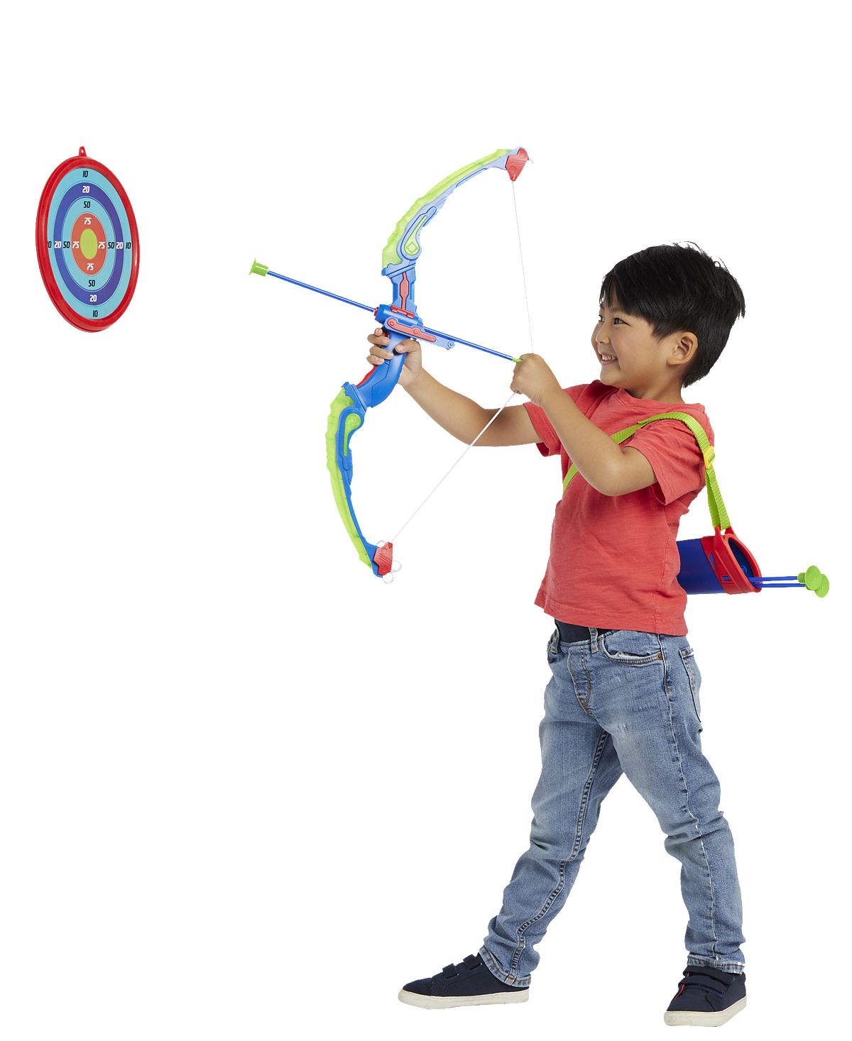 Stats Illuminated Archery Set for Kids with Target and Suction Cup Arrows