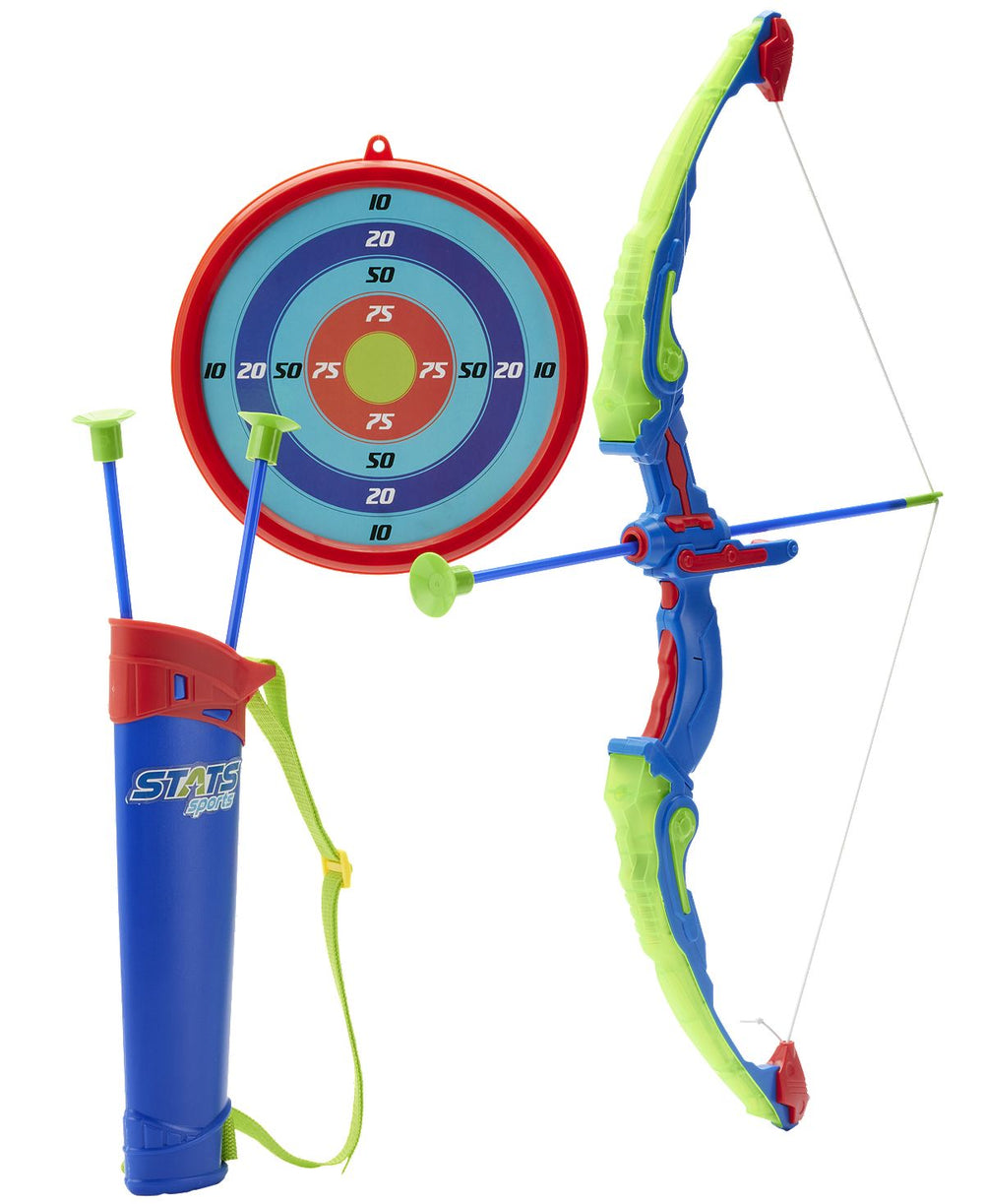 Stats Illuminated Archery Set for Kids with Target and Suction Cup Arrows