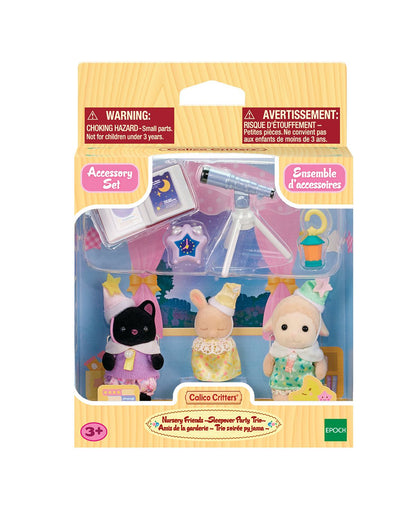 Calico Critters Nursery Friends Sleepover Party Trio Playset