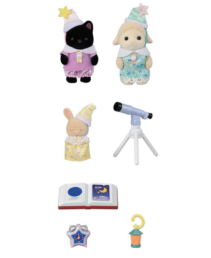 Calico Critters Nursery Friends Sleepover Party Trio Playset