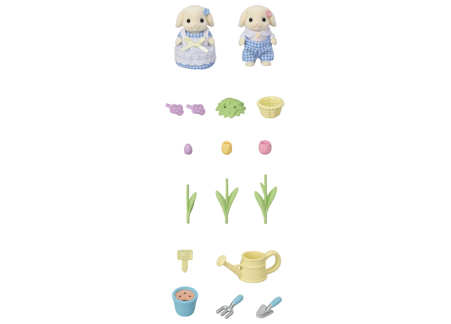 Calico Critters Blossom Gardening Set with Flora Rabbit Siblings