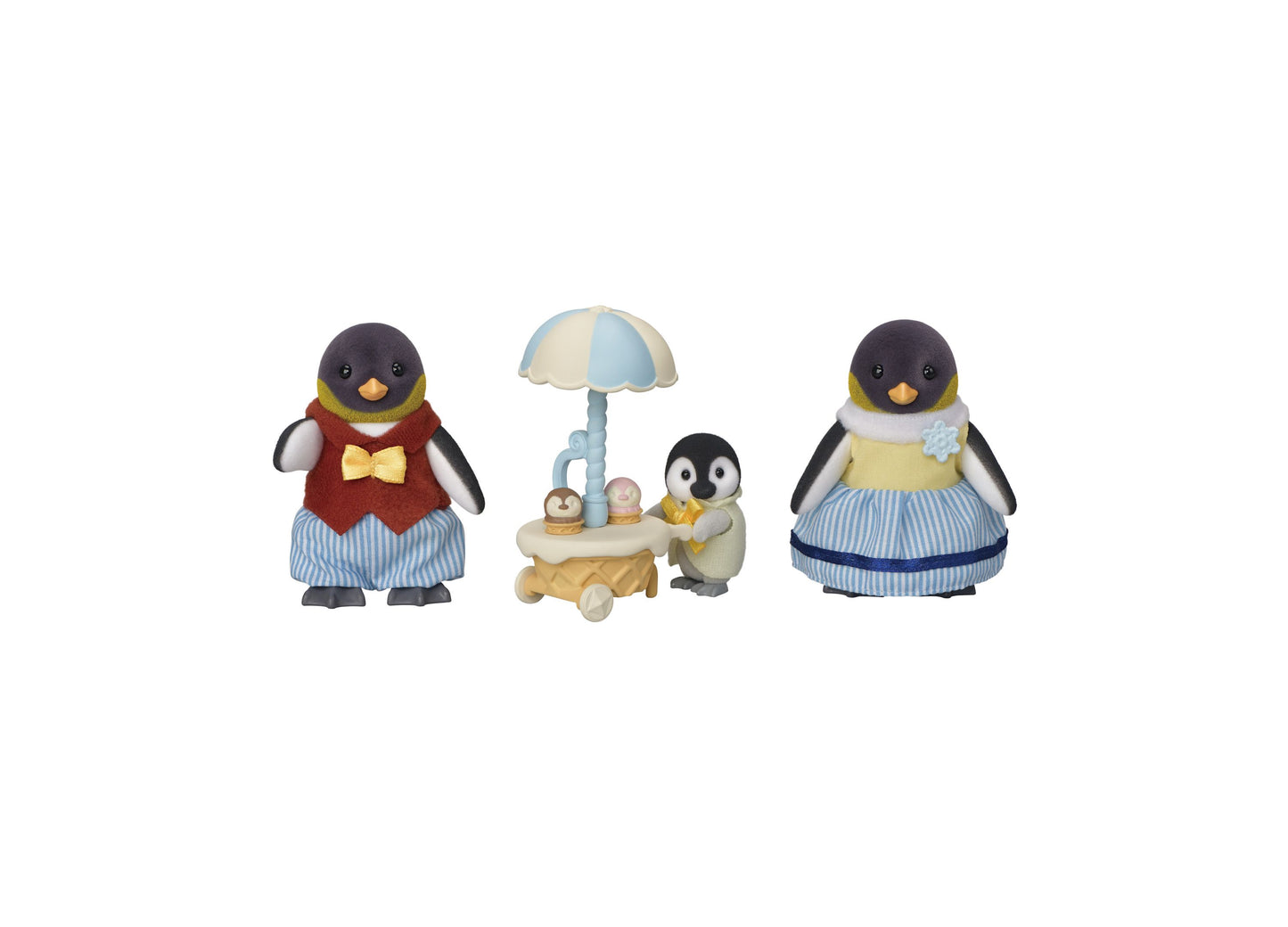 Calico Critters Waddle Penguin Family, 3-Piece Collectable Doll Set with Accessories