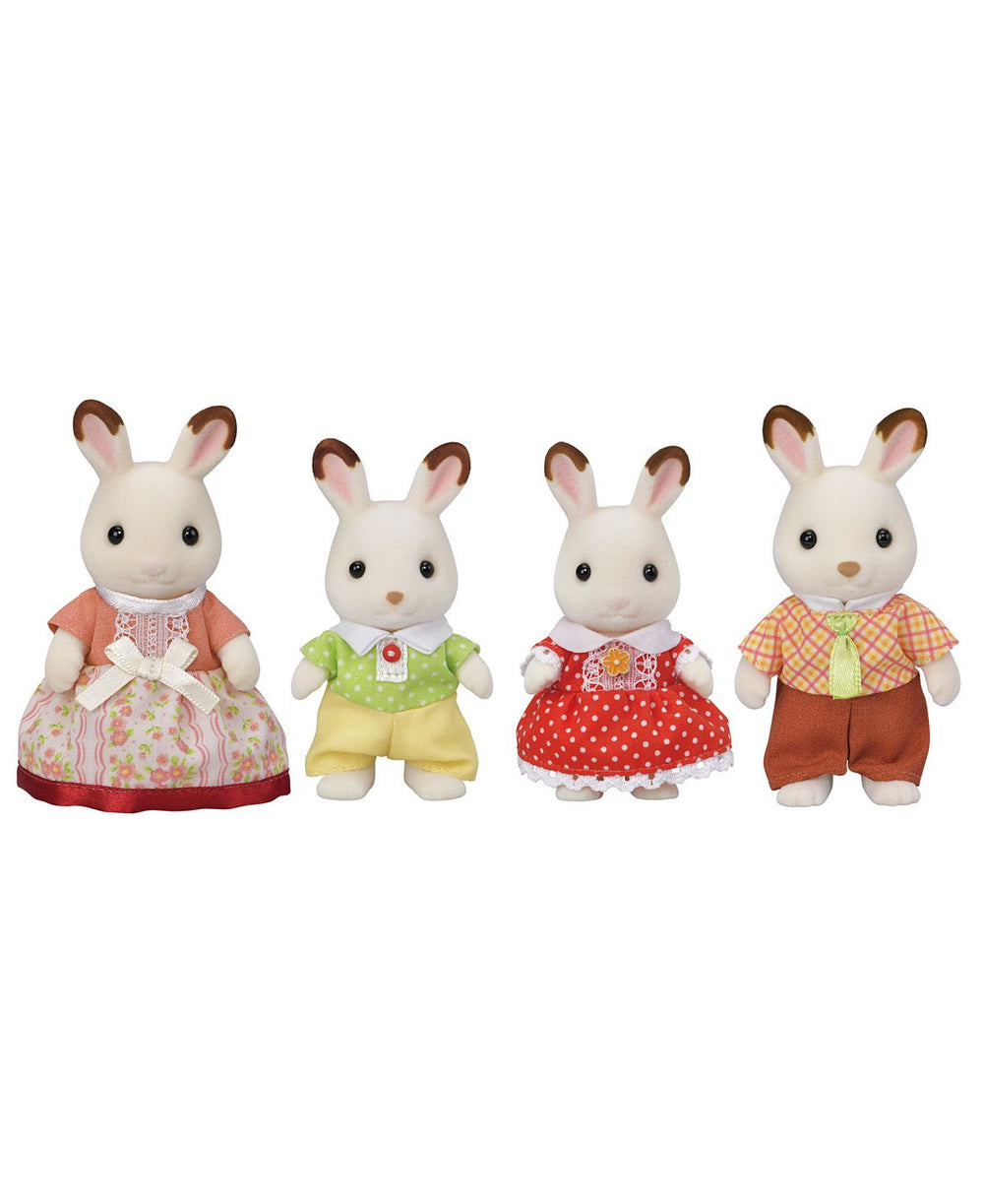 Calico Critters - Chocolate Rabbit Family, 4-Piece Collectible Doll Set