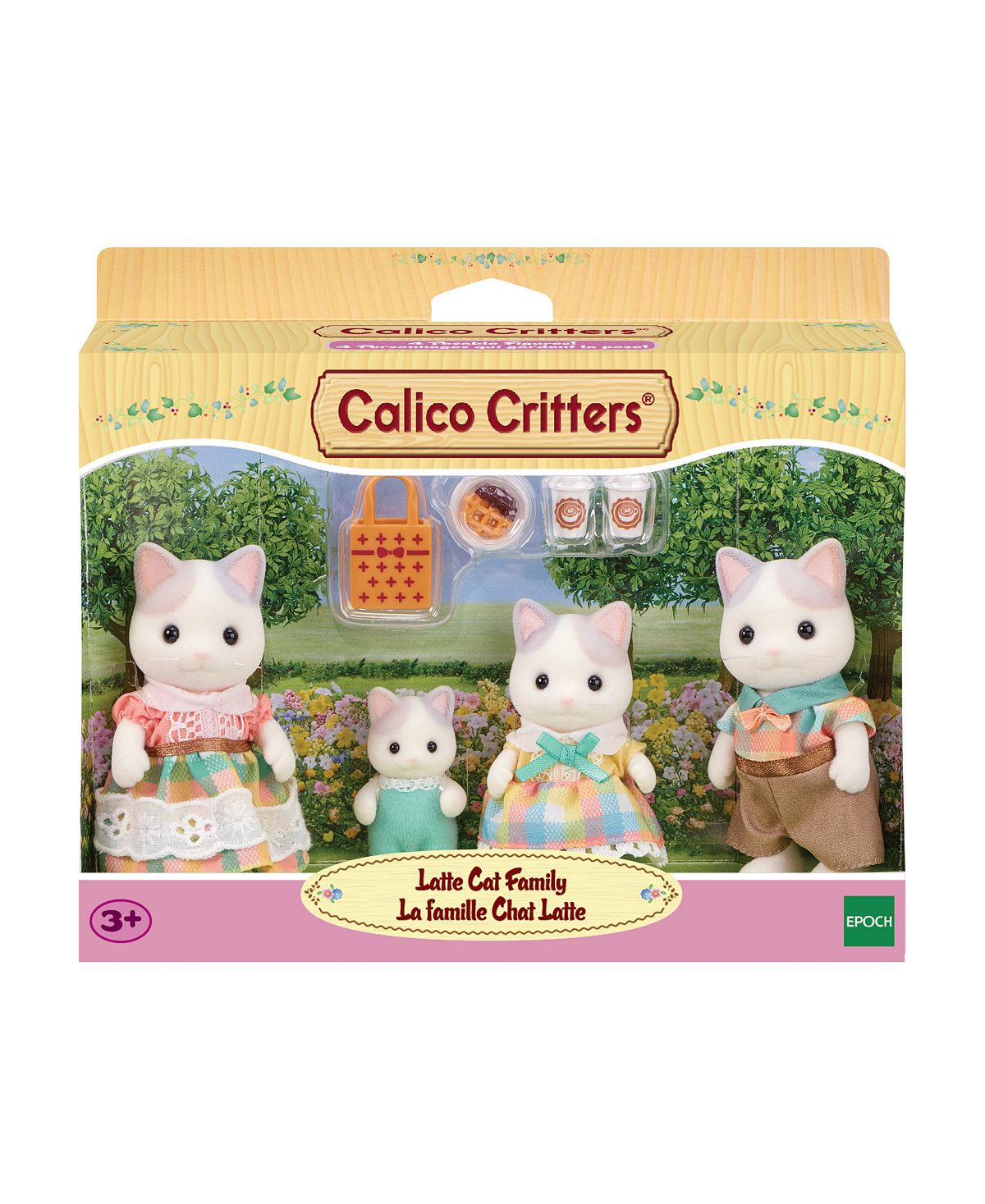 Calico Critters - Latte Cat Family Collectable Doll Figures, Set of 4