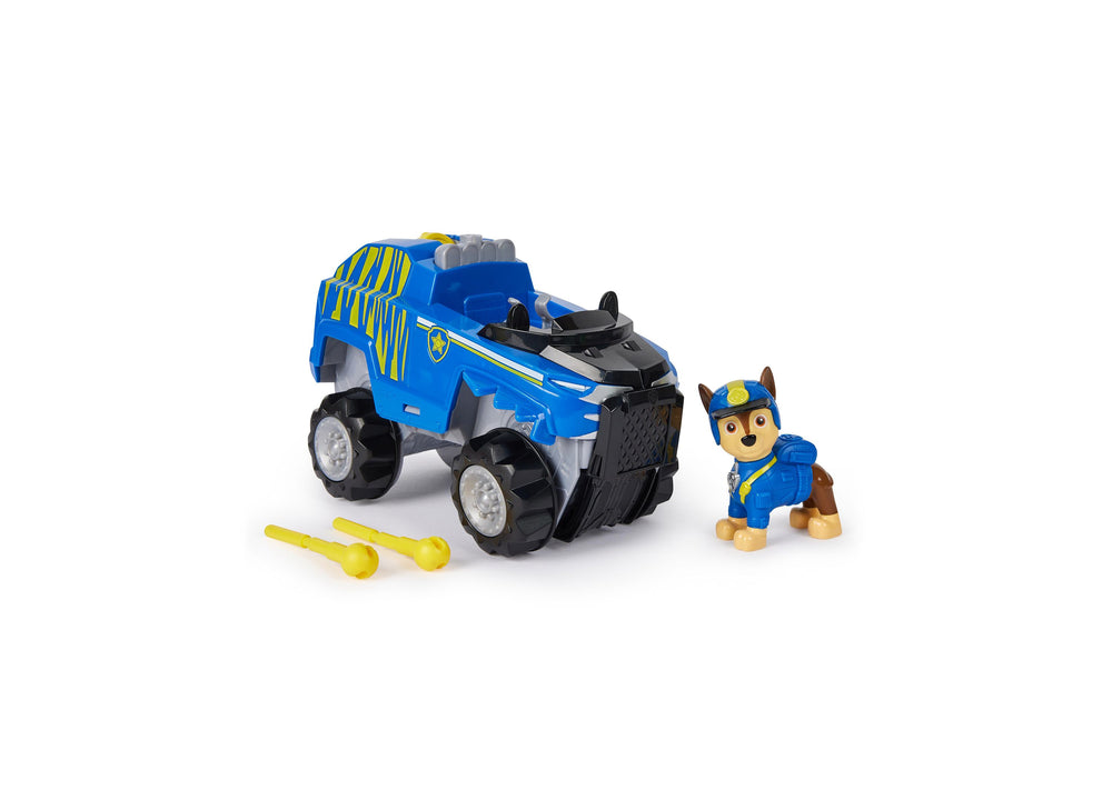 Paw Patrol Jungle Pups, Chase Tiger Vehicle, Toy Truck with Collectible Action Figure