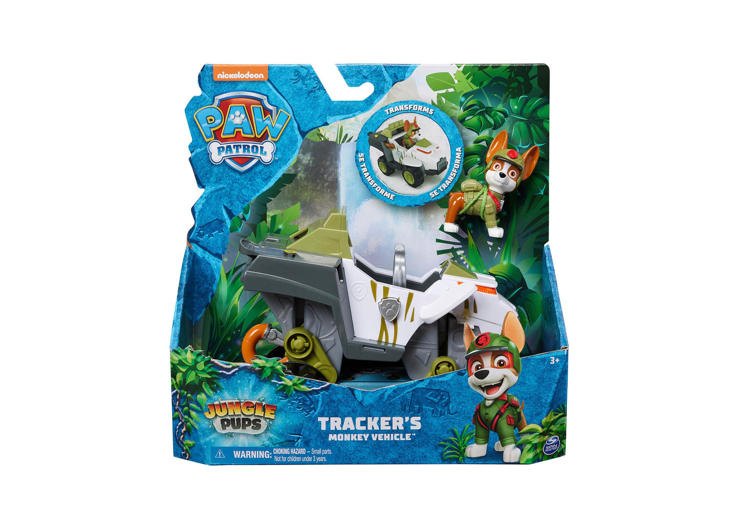 Paw Patrol Jungle Pups, Tracker's Monkey Vehicle, Toy Truck with Collectible Action Figure