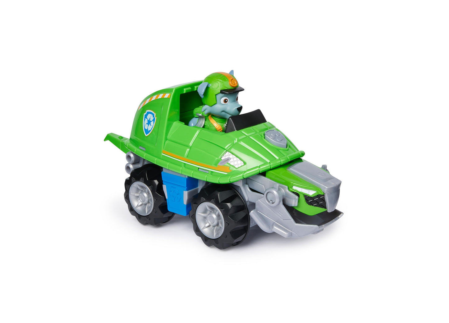 Paw Patrol Jungle Pups, Rocky Snapping Turtle Vehicle, Toy Truck with Collectible Action Figure