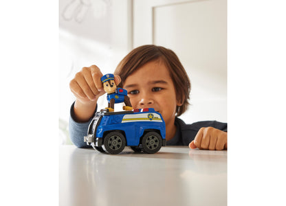 Paw Patrol, Chase's Patrol Cruiser, Toy Car with Collectible Action Figure, Minded Kids Toys for Boys Girls Ages 3 and Up