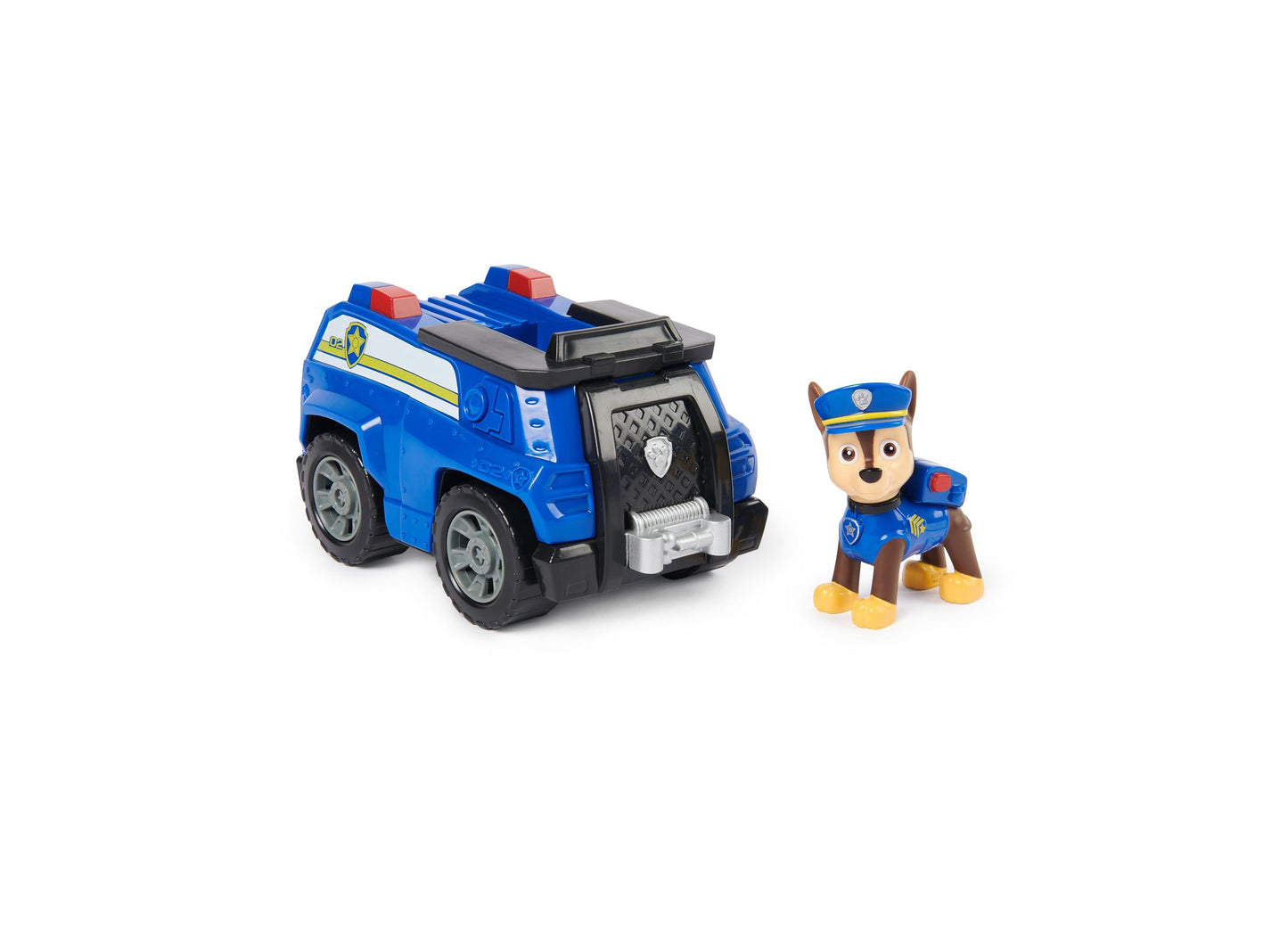 Paw Patrol, Chase's Patrol Cruiser, Toy Car with Collectible Action Figure, Minded Kids Toys for Boys Girls Ages 3 and Up