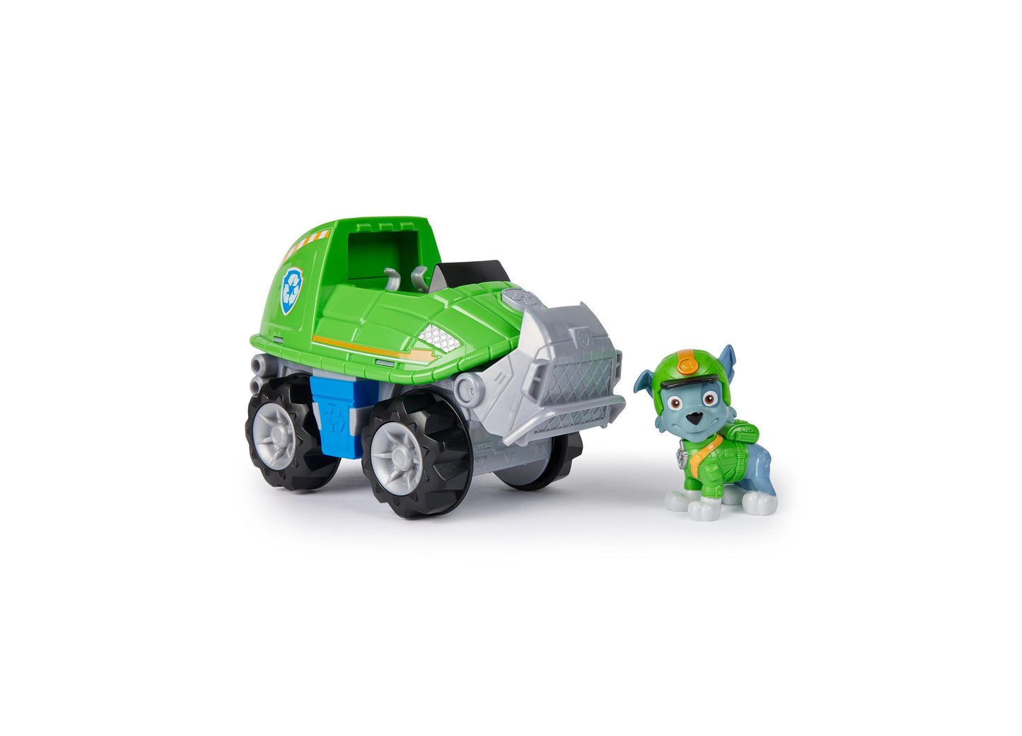 Paw Patrol Jungle Pups, Rocky Snapping Turtle Vehicle, Toy Truck with Collectible Action Figure