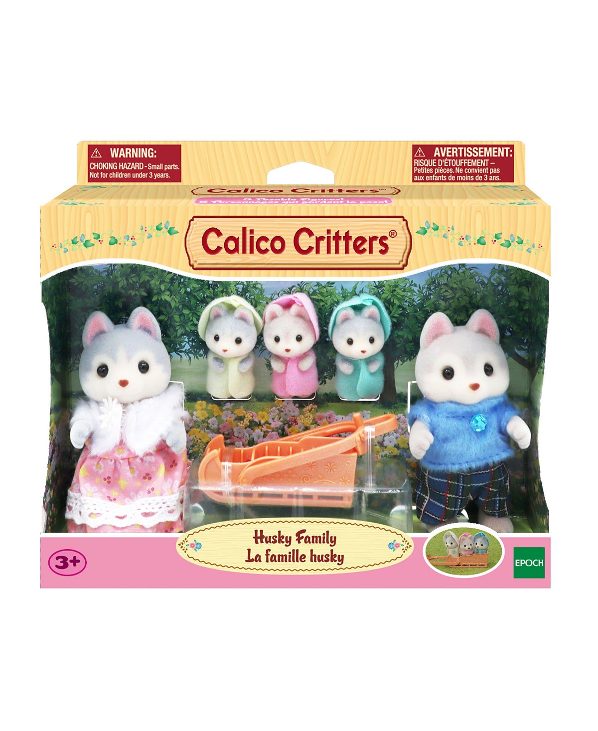 Calico Critters Husky Family - 5-Piece Collectible Doll Set