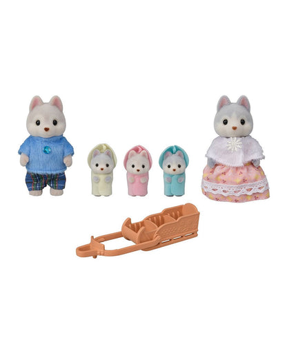 Calico Critters Husky Family - 5-Piece Collectible Doll Set