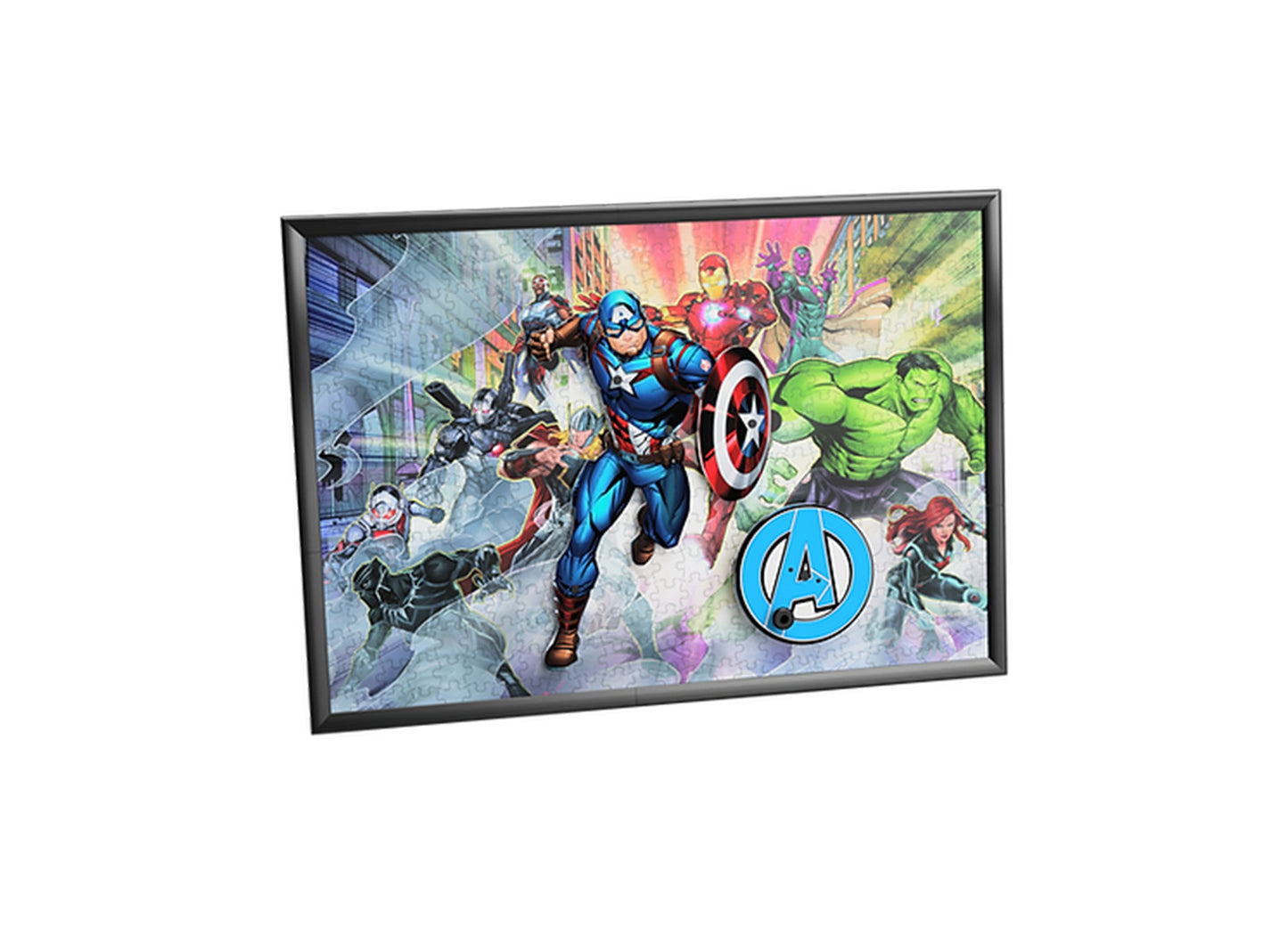 New Marvel Jigpetto Action Puzzle Avengers Over 428 Pieces 14" x 20".