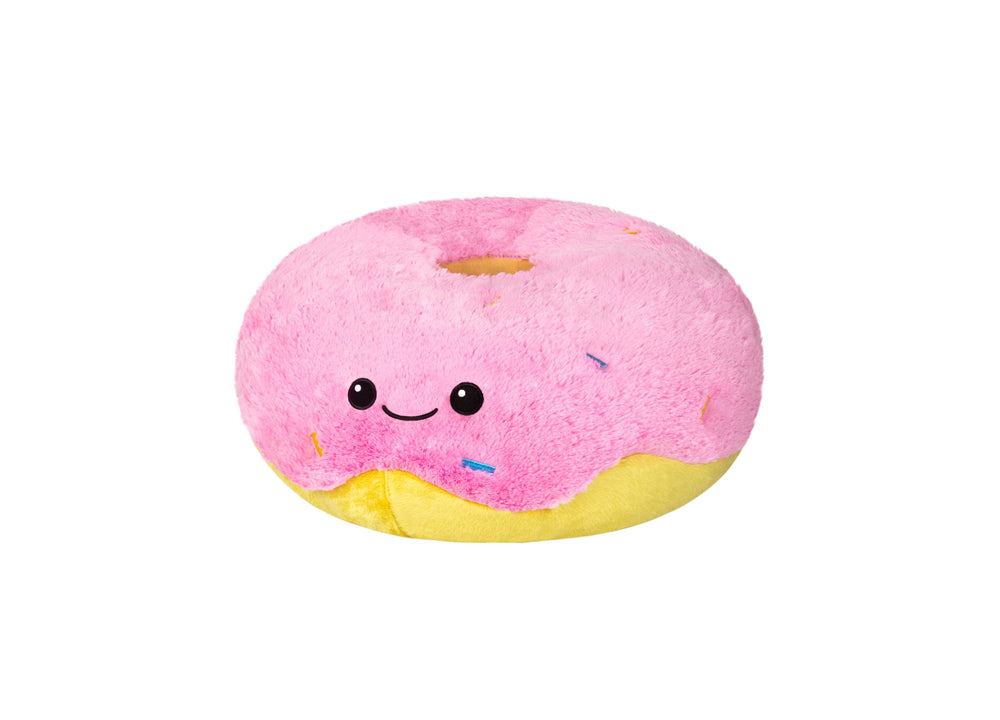 Squishable 16 Inch Plush Pink Donut - Cuddly Polyester Toy