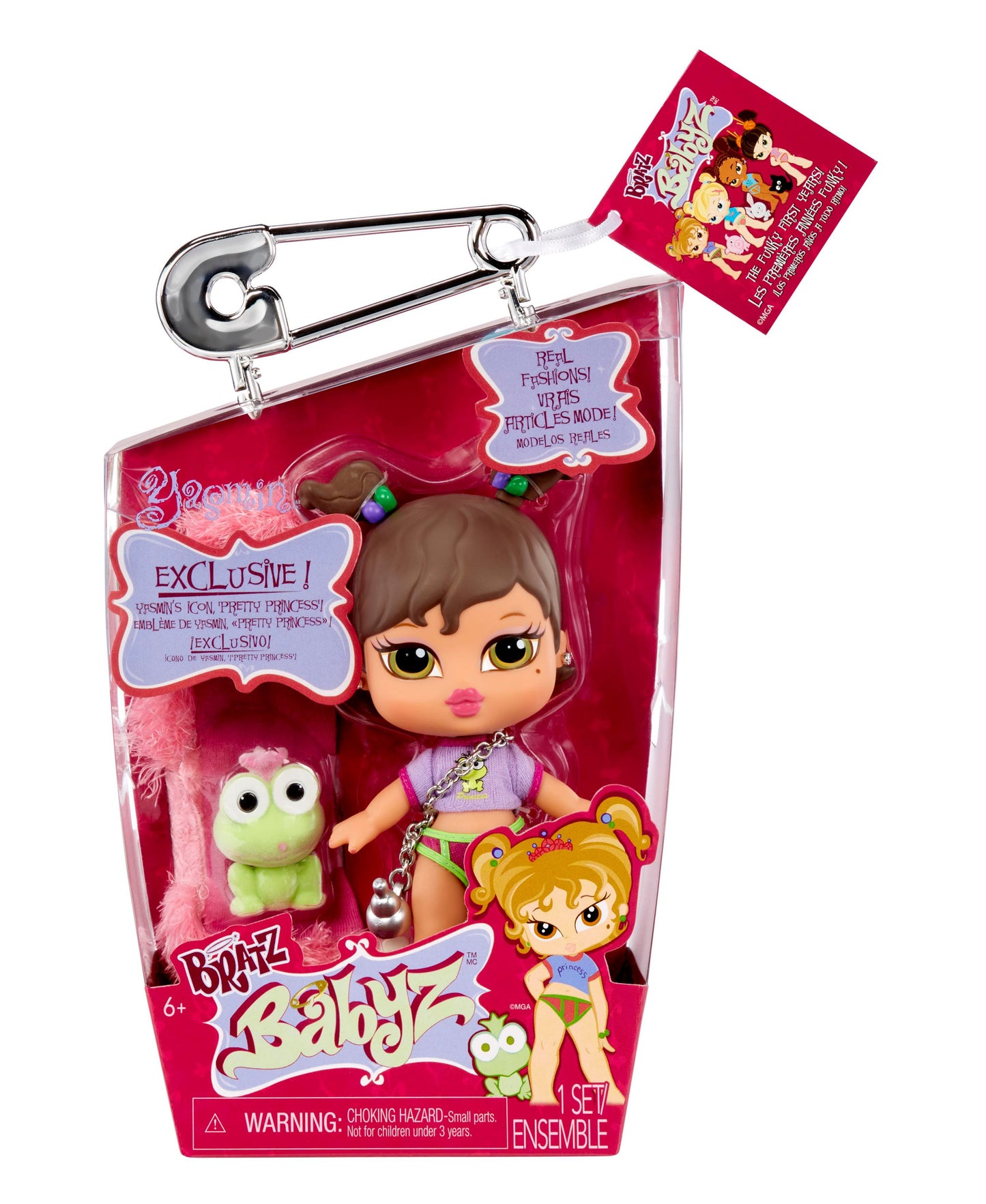 Bratz Babyz Yasmin Collectible Fashion Doll with Accessories and Pet Frog