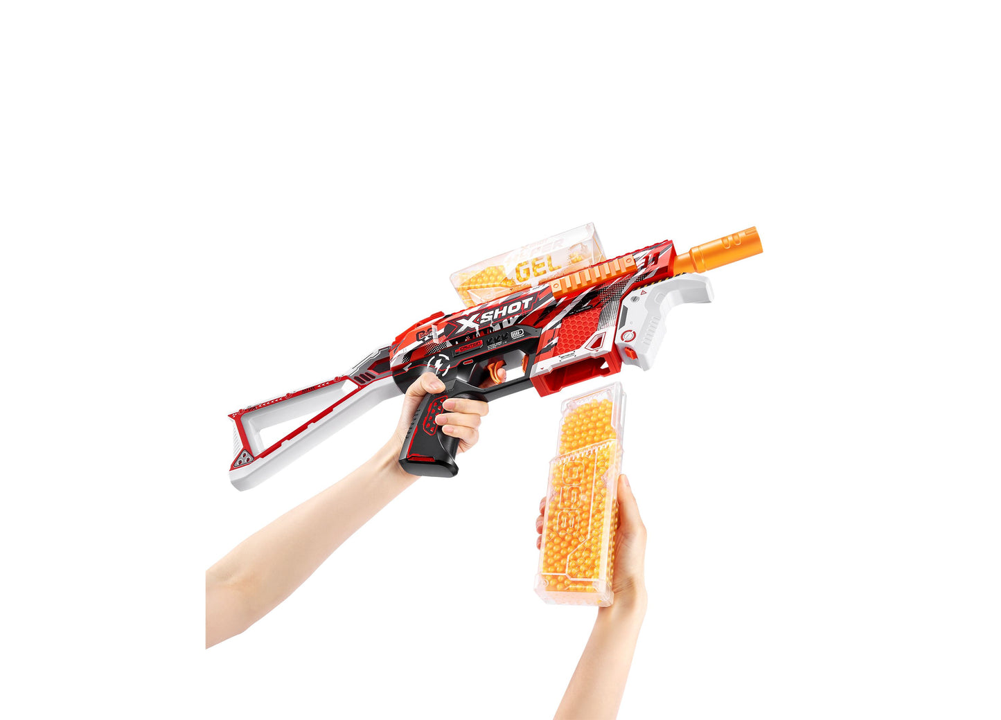 X-Shot Hyper Gel Trace Fire Blaster with 10,000 Pellets