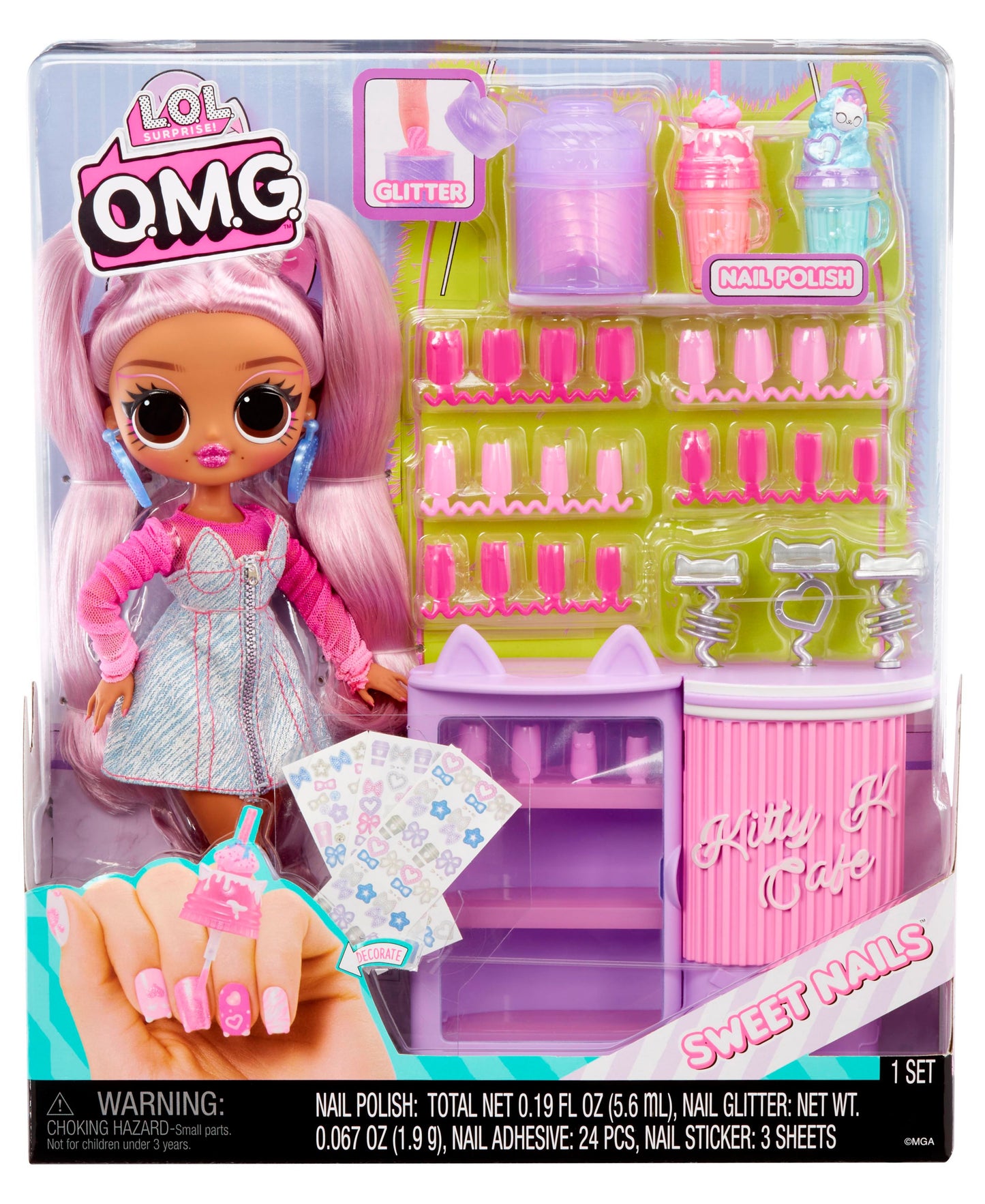 LOL Surprise! OMG Sweet Nails Kitty K Café Fashion Doll Set