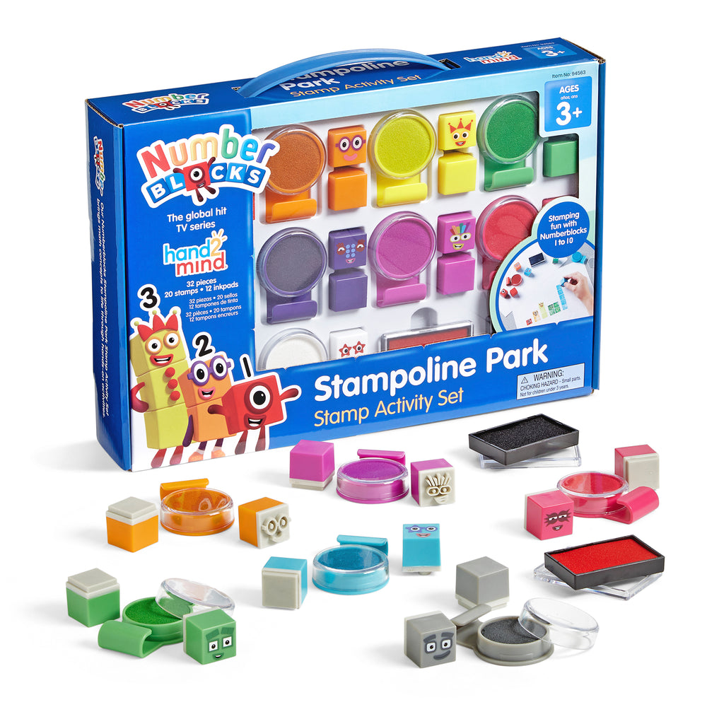 Hand2Mind Numberblocks Stampoline Park - Educational Stamp Set