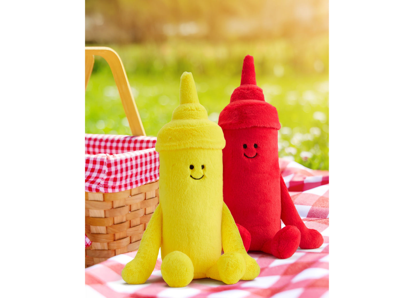 Geoffrey's Toy Box 10-Inch Plush Ketchup and Mustard Set - Cuddle Pals