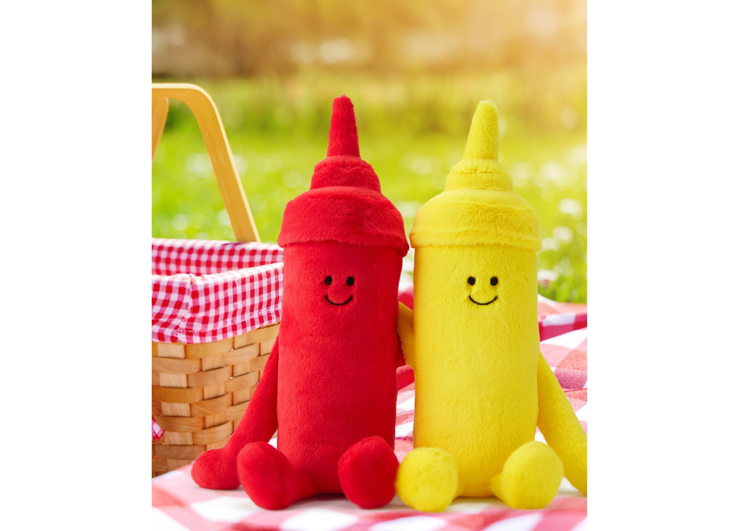 Geoffrey's Toy Box 10-Inch Plush Ketchup and Mustard Set - Cuddle Pals