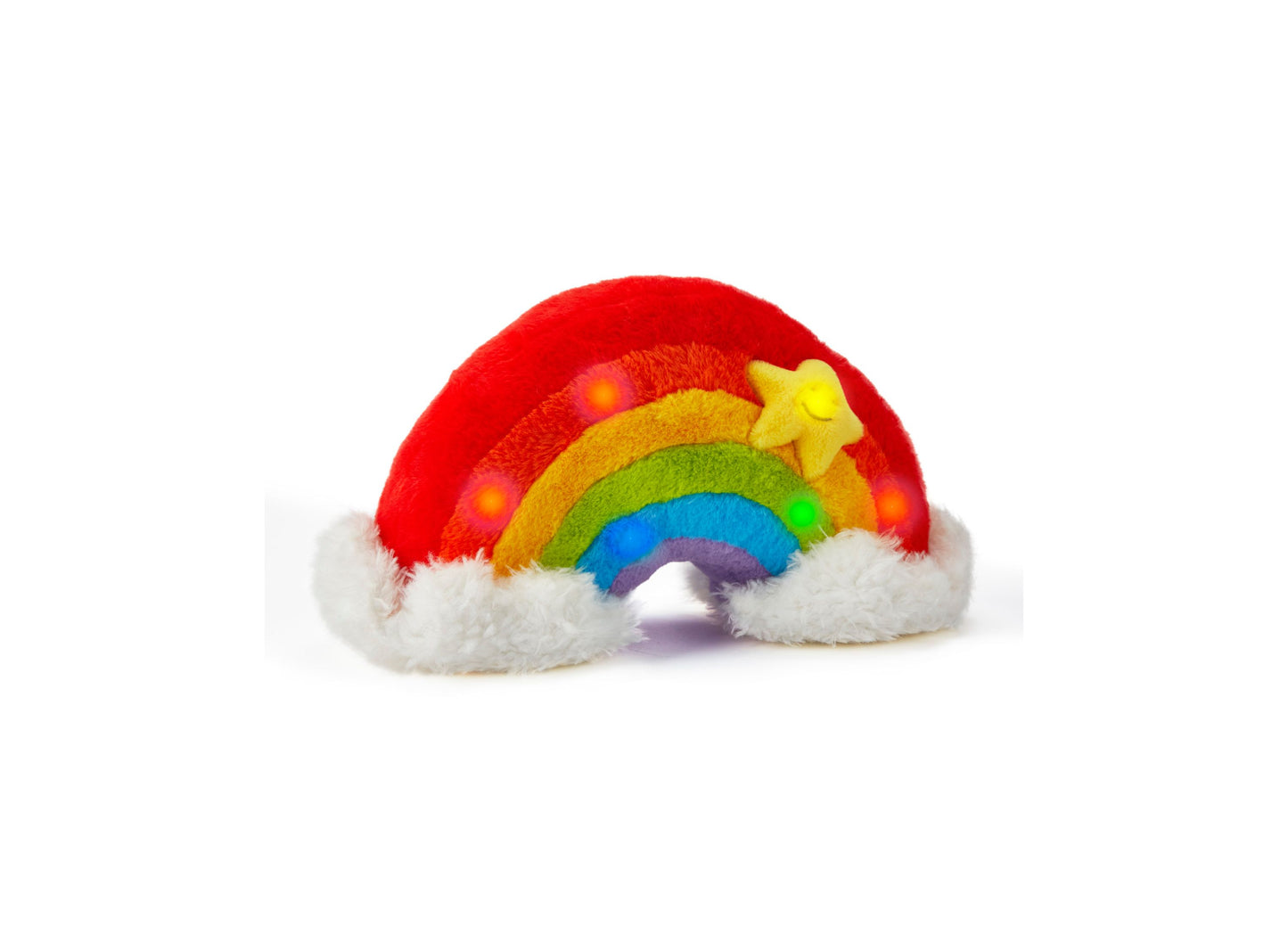 Geoffrey's Toy Box 12-inch Interactive Plush Rainbow with LED Lights and Sound