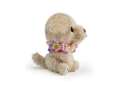 Geoffrey's Toy Box Exclusive 10 inch Plush Golden Retriever with Tropical Lei - Light Brown