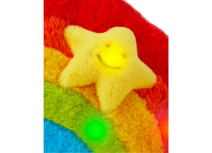 Geoffrey's Toy Box 12-inch Interactive Plush Rainbow with LED Lights and Sound