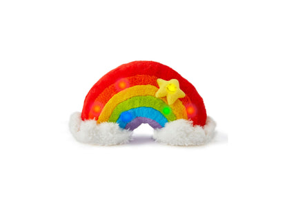 Geoffrey's Toy Box 12-inch Interactive Plush Rainbow with LED Lights and Sound