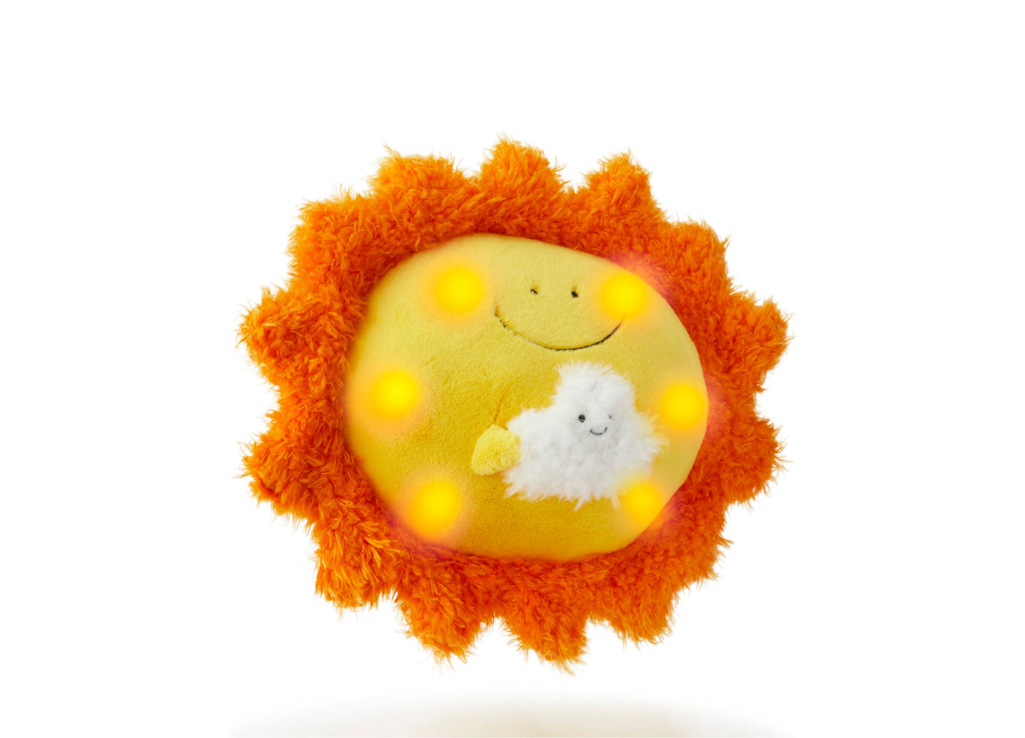 Geoffrey's Toy Box 12-inch Interactive Plush Sun with LED Lights and Sound - Orange