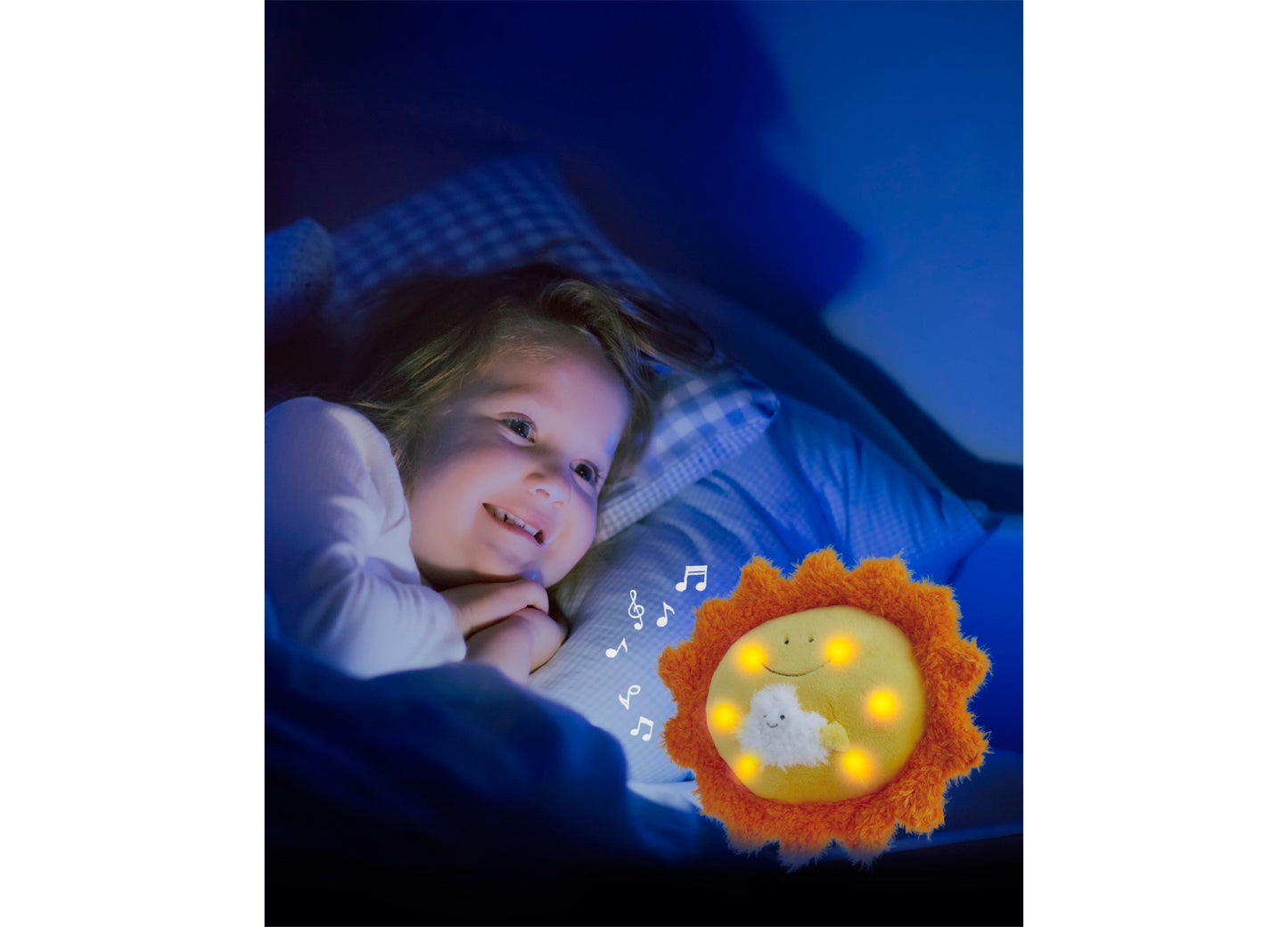 Geoffrey's Toy Box 12-inch Interactive Plush Sun with LED Lights and Sound - Orange