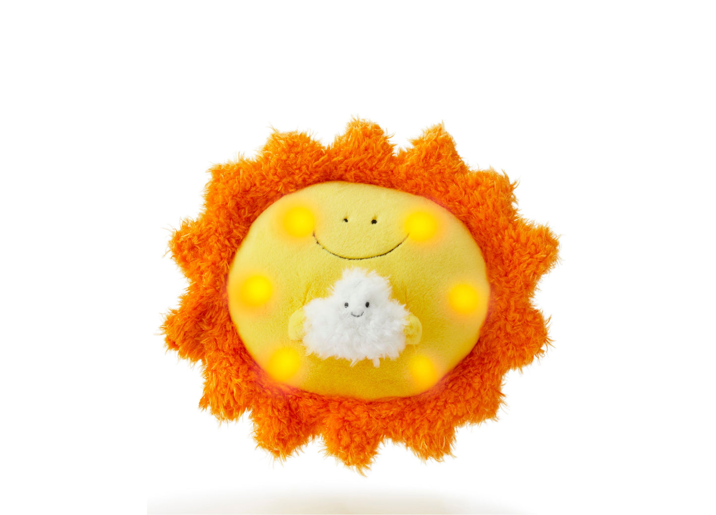 Geoffrey's Toy Box 12-inch Interactive Plush Sun with LED Lights and Sound - Orange