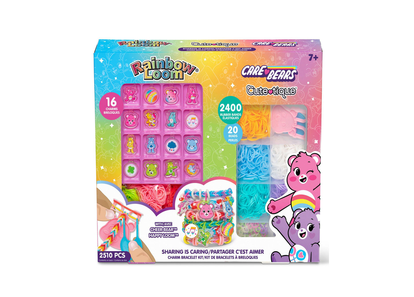 Rainbow Loom Care Bears Cutetique Sharing Is Caring Jewelry Kit - 16 Charms