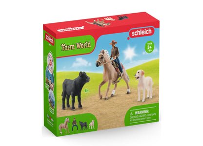 Schleich Farm World Western Riding Adventures Playset - 6 Pieces