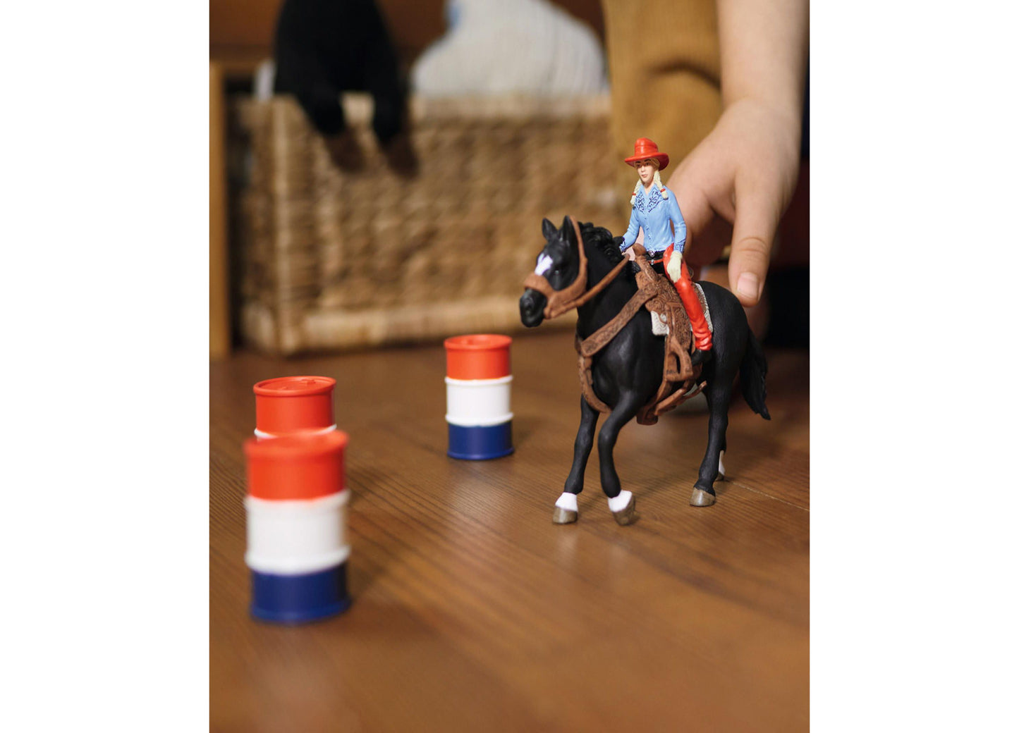 Schleich Farm World Cowgirl Barrel Racing Playset - 7 Piece Set