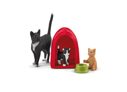 Schleich Farm World Playtime for Cute Cats Animal Figure Playset