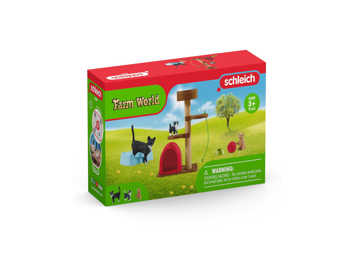 Schleich Farm World Playtime for Cute Cats Animal Figure Playset